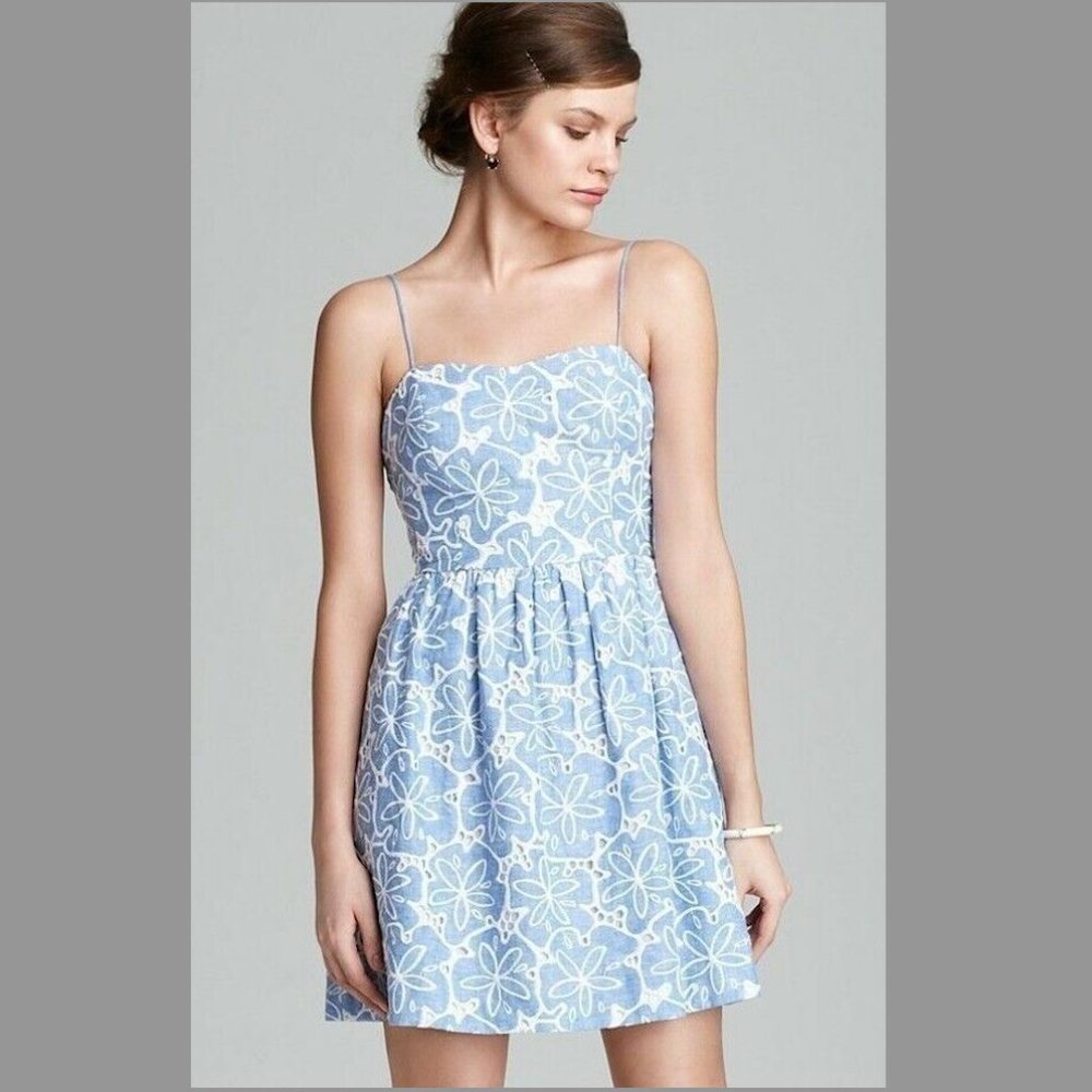 Lilly Pulitzer Bethany Tide Blue Eyelet Dress